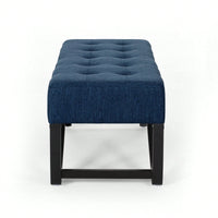 Ottoman Modern Chic Bench With Button-Tufted Top Plush Upholstery Versatile Footrest Casual Seating Decorative Accent