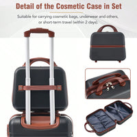 3 Piece Expandable Hardside Luggage Set with TSA Lock 20 24 Inch Suitcases and Cosmetic Case Lightweight Durable ABS 360 Degree Wheels
