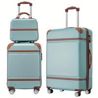3 Piece Expandable Hardside Luggage Set with TSA Lock 20 24 Inch Suitcases and Cosmetic Case Lightweight Durable ABS 360 Degree Wheels