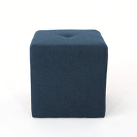 Square Ottoman For Extra Seating And Leg Support Fabric Upholstered Footrest Ideal For Living Room Or Kids Playroom