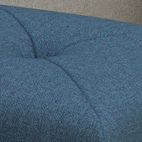 Square Ottoman For Extra Seating And Leg Support Fabric Upholstered Footrest Ideal For Living Room Or Kids Playroom