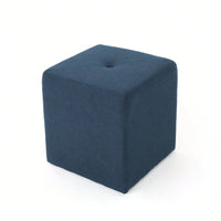 Square Ottoman For Extra Seating And Leg Support Fabric Upholstered Footrest Ideal For Living Room Or Kids Playroom