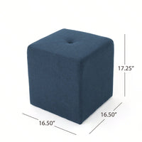 Square Ottoman For Extra Seating And Leg Support Fabric Upholstered Footrest Ideal For Living Room Or Kids Playroom