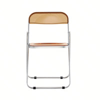 Clear Plastic Stackable Folding Chairs for Small Spaces Durable and Comfortable Dining Living Room Office Use