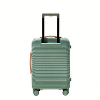 24 Inch Green Hardside Luggage with TSA Lock USB Port Expandable Spinner Wheels Durable Travel Suitcase with Adjustable Handle