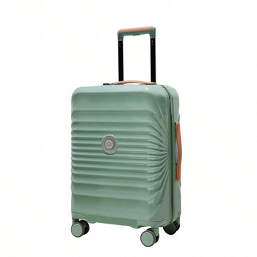 24 Inch Green Hardside Luggage with TSA Lock USB Port Expandable Spinner Wheels Durable Travel Suitcase with Adjustable Handle