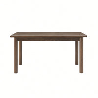 Mid Century Modern 60 Inch Rectangular Dining Table for 6-8 Solid Wood Legs Easy Assembly Kitchen Furniture