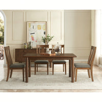 Mid Century Modern 60 Inch Rectangular Dining Table for 6-8 Solid Wood Legs Easy Assembly Kitchen Furniture