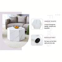 Stylish MDF Coffee Table With Unique Texture Patterns For Modern Living Room Decor