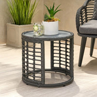 Stylish Outdoor Side Table For Drinks And Relaxation