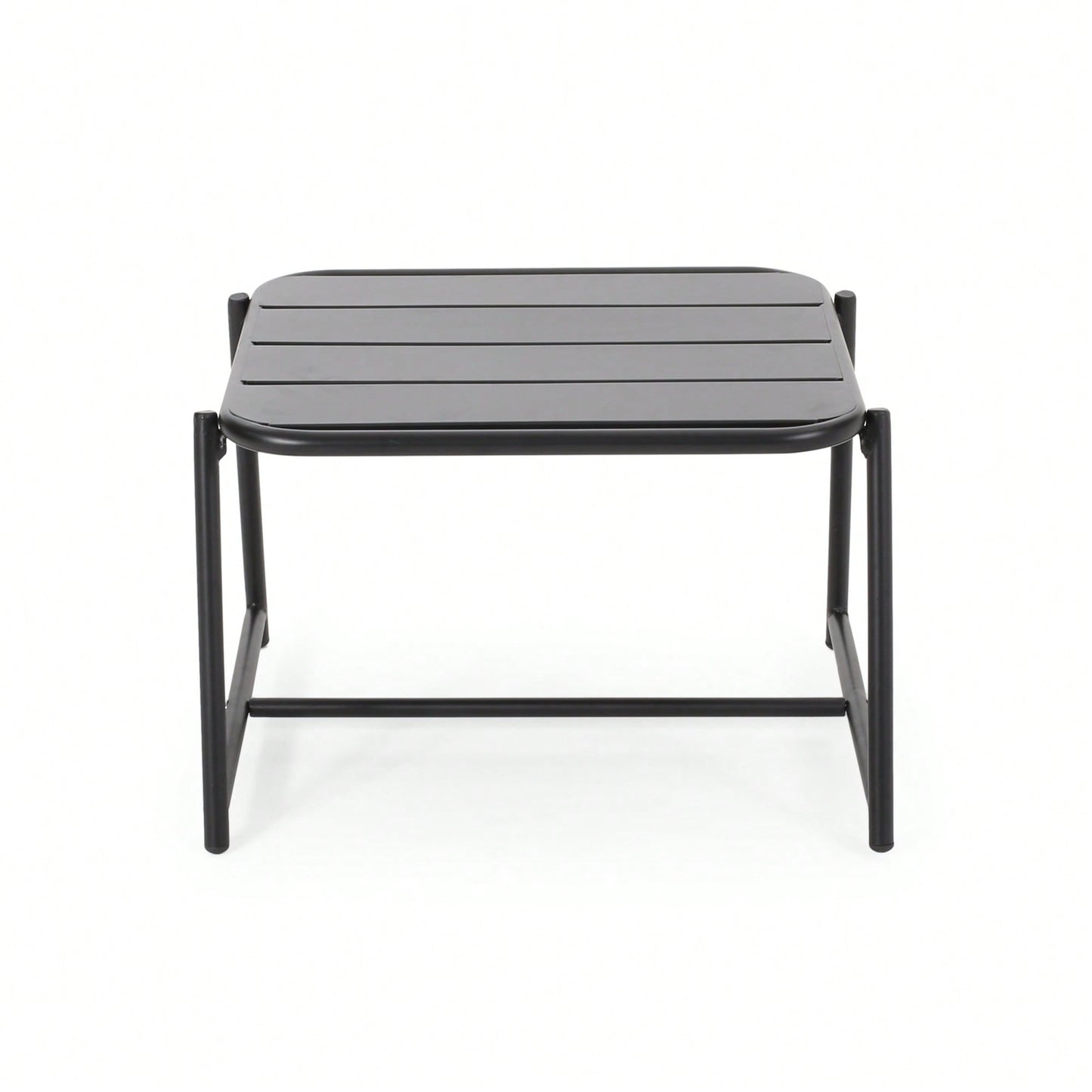 Modern Outdoor Matte Metal Side Table For Backyard Charm