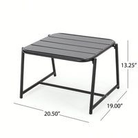 Modern Outdoor Matte Metal Side Table For Backyard Charm