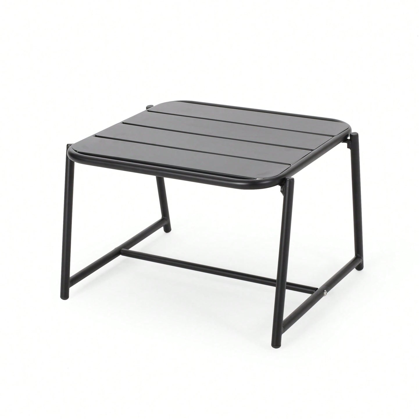 Modern Outdoor Matte Metal Side Table For Backyard Charm