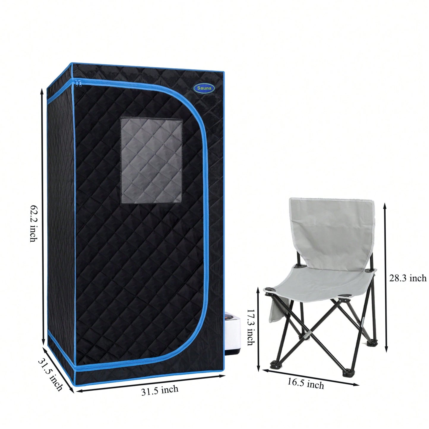 Portable Full Size Steam Sauna Tent With Steam Generator Remote Control And Foldable Chair For Home Spa Experience