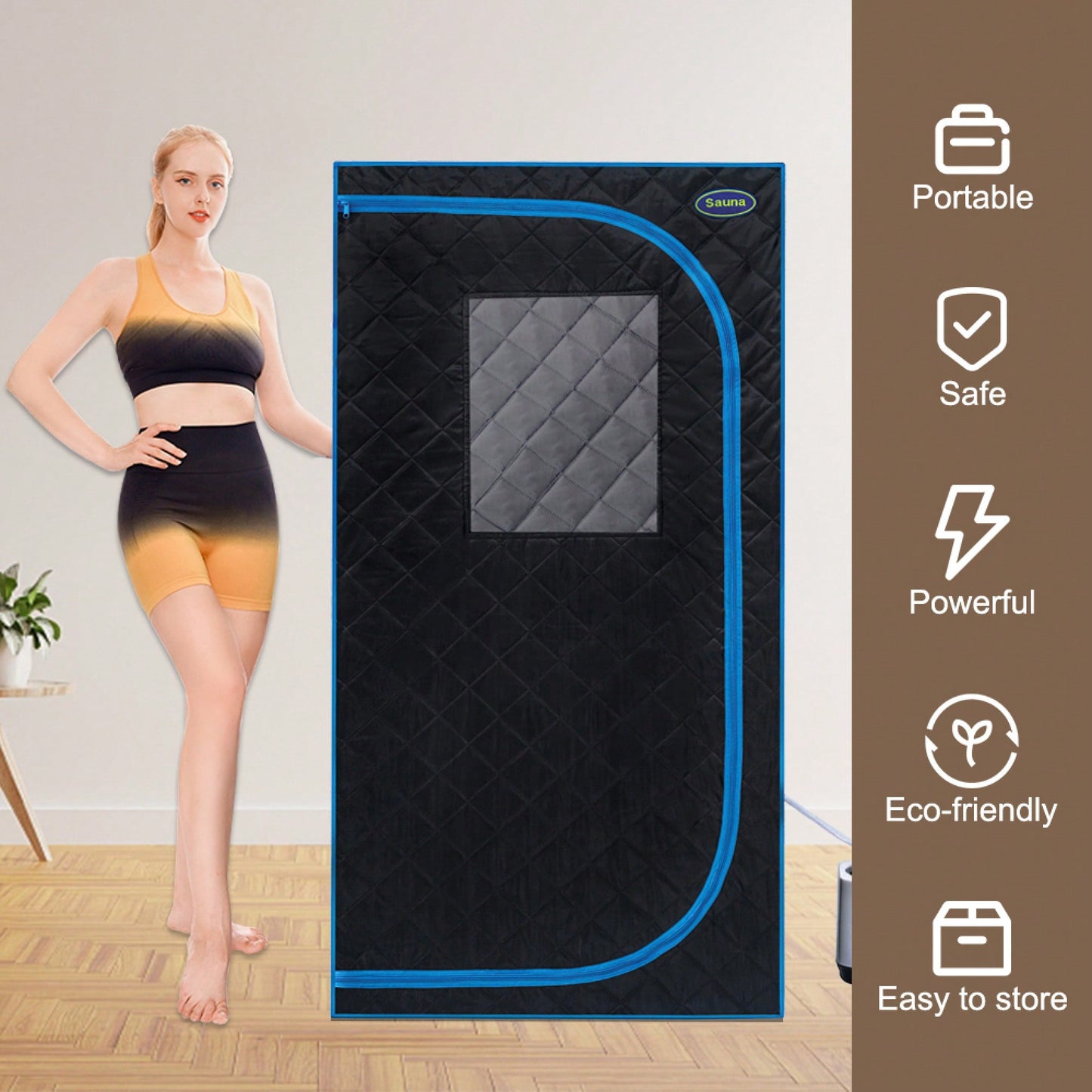 Portable Full Size Steam Sauna Tent With Steam Generator Remote Control And Foldable Chair For Home Spa Experience