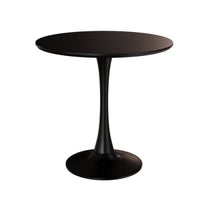 Modern Round Dining Table With MDF Top And Steel Base For Kitchen, Living Room, And Small Spaces, 24 Inch