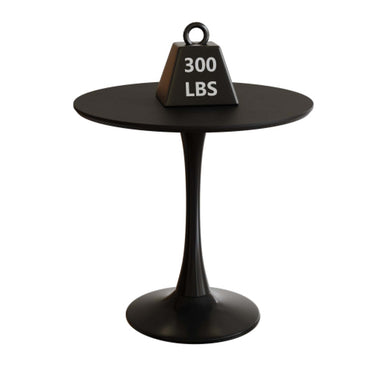 Modern Round Dining Table With MDF Top And Steel Base For Kitchen, Living Room, And Small Spaces, 24 Inch