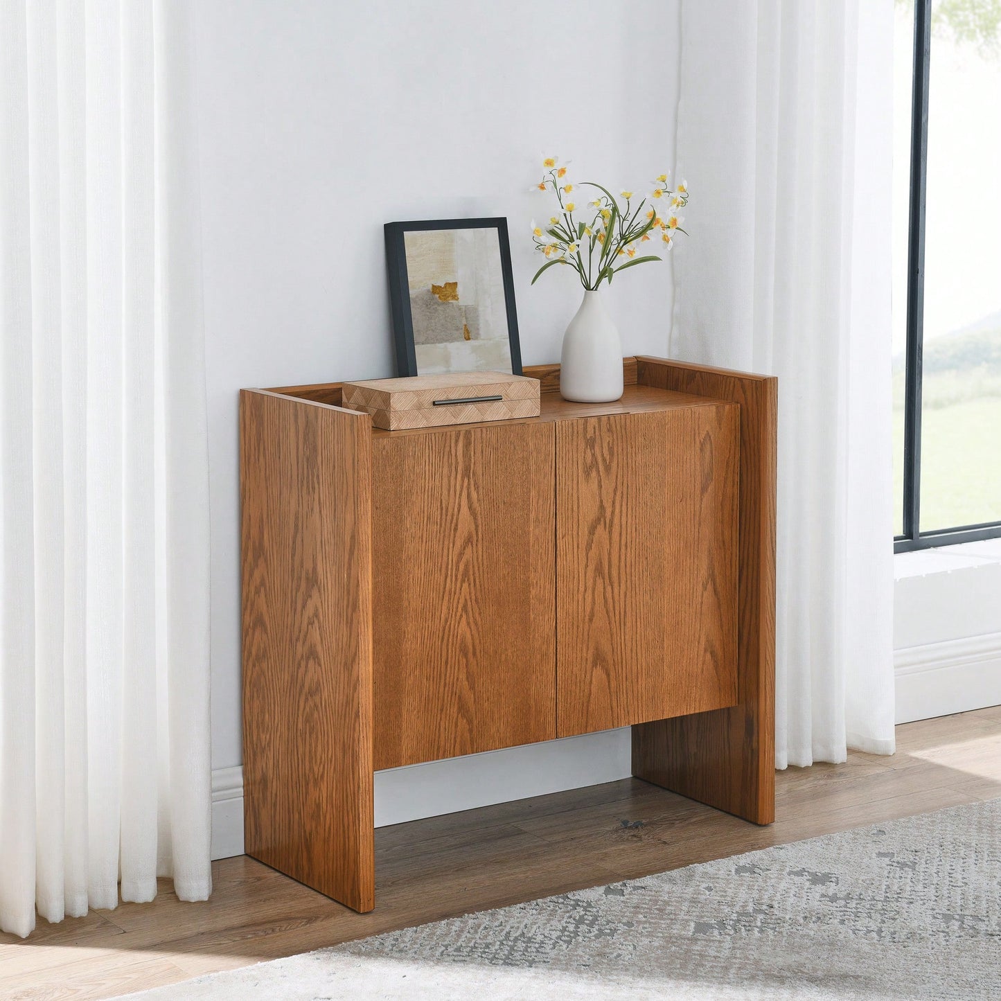 Sideboard Buffet Cabinet With Adjustable Shelves For Entryway Living Room Kitchen Dining Room