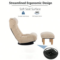 Adjustable Ergonomic Reclining Chair for Kids and Adults with Memory Foam Cushion and 3D Decompression Support for Home and Balcony