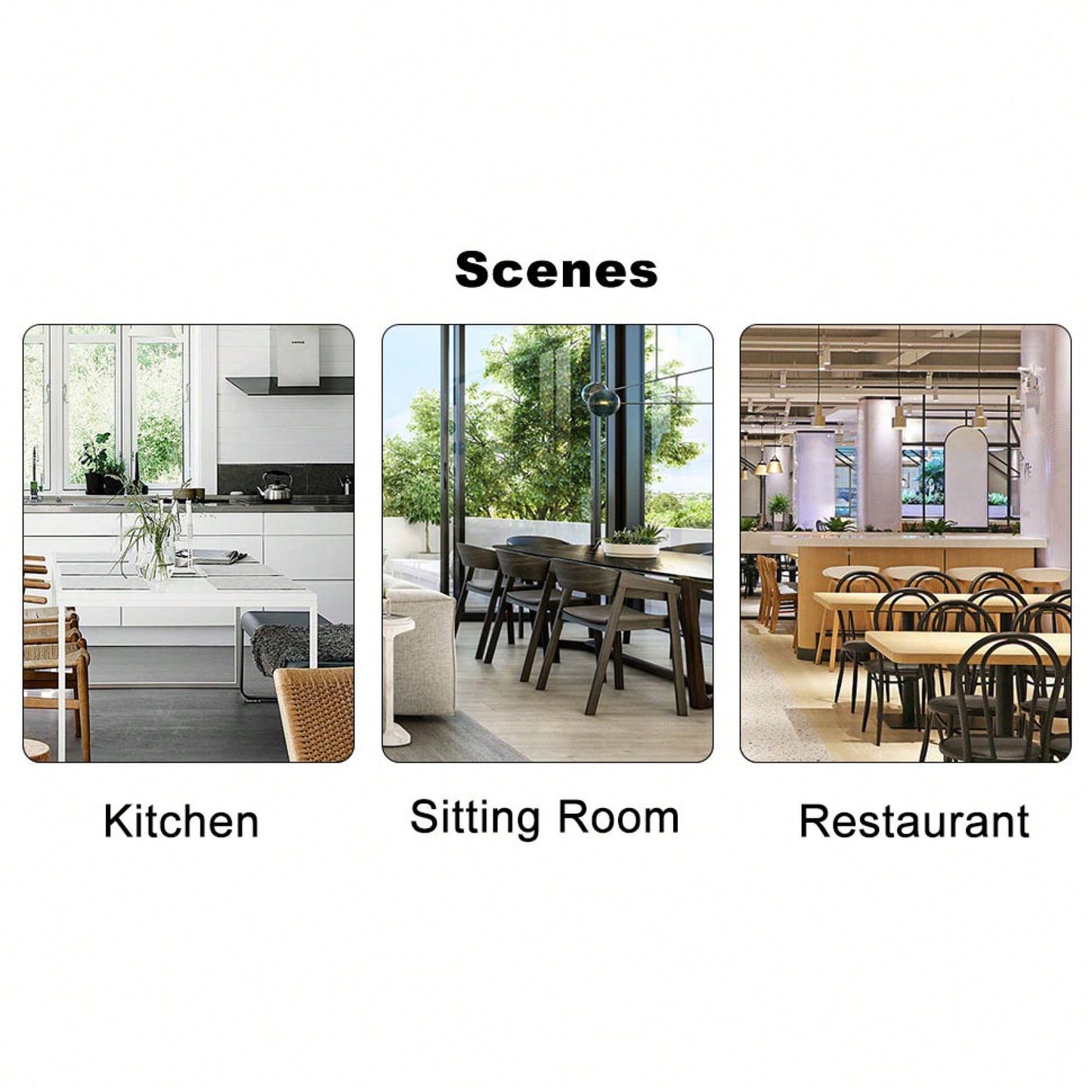 Modern Circular MDF Dining Table For Living Room And Bedroom 42 Inch Elegant Design Easy Assembly