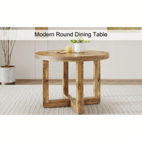 Modern Circular MDF Dining Table For Living Room And Bedroom 42 Inch Elegant Design Easy Assembly