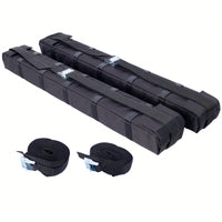 Universal Soft Roof Rack Pads For Kayaks Canoes Surfboards Paddleboards Snowboards With Tie Down Straps And Storage Bag