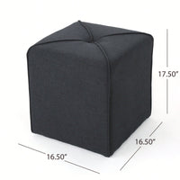 Versatile Square Cassella Cube Ottoman For Extra Seating And Footrest In Living Room Or Playroom