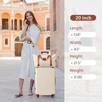Lightweight 3 Piece Hardshell Luggage Set with TSA Lock Wheels Duffel Toiletry Bag Black Brown