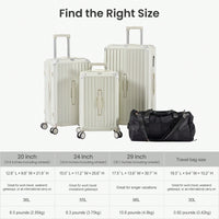 4 Piece Expandable Lightweight Luggage Set With 360 Degree Spinner Wheels Durable TSA Lock Travel Suitcases