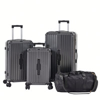 4 Piece Expandable Lightweight Luggage Set With 360 Degree Spinner Wheels Durable TSA Lock Travel Suitcases