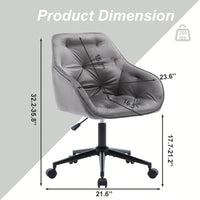 Velvet Home Office Chair, Modern Home Desk Chair With Wheels , Vanity Chairs For Living Room, Bedroom,Study Room,Computer Chair