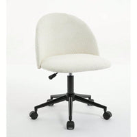 Stylish Velvet Office Chair With Adjustable Height And Ergonomic U-Shaped Design