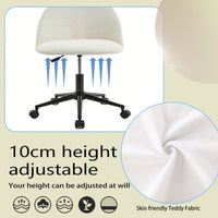Stylish Velvet Office Chair With Adjustable Height And Ergonomic U-Shaped Design