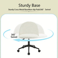 Stylish Velvet Office Chair With Adjustable Height And Ergonomic U-Shaped Design