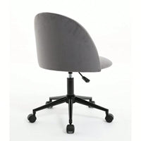 Stylish Velvet Office Chair With Adjustable Height And Ergonomic U-Shaped Design