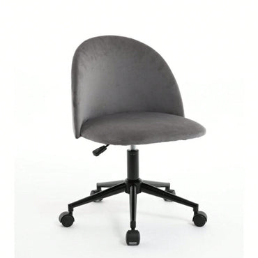 Stylish Velvet Office Chair With Adjustable Height And Ergonomic U-Shaped Design