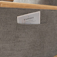 Comfortable High Back Upholstered Rocking Chair With Footrest And Side Pocket For Living Room Nursery Bedroom