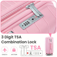 4 Piece Expandable Lightweight Luggage Set With 360 Degree Spinner Wheels Durable TSA Lock Travel Suitcases