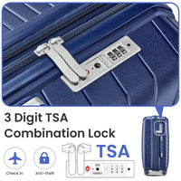 4 Piece Expandable Lightweight Luggage Set With 360 Degree Spinner Wheels Durable TSA Lock Travel Suitcases