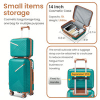 4 Piece Expandable Lightweight Luggage Set With 360 Degree Spinner Wheels Durable TSA Lock Travel Suitcases