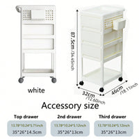 4 Tier Rolling Storage Cart for Bedroom Kitchen Living Room Durable PP Organizer for Toys Snacks Tools and Pet Supplies