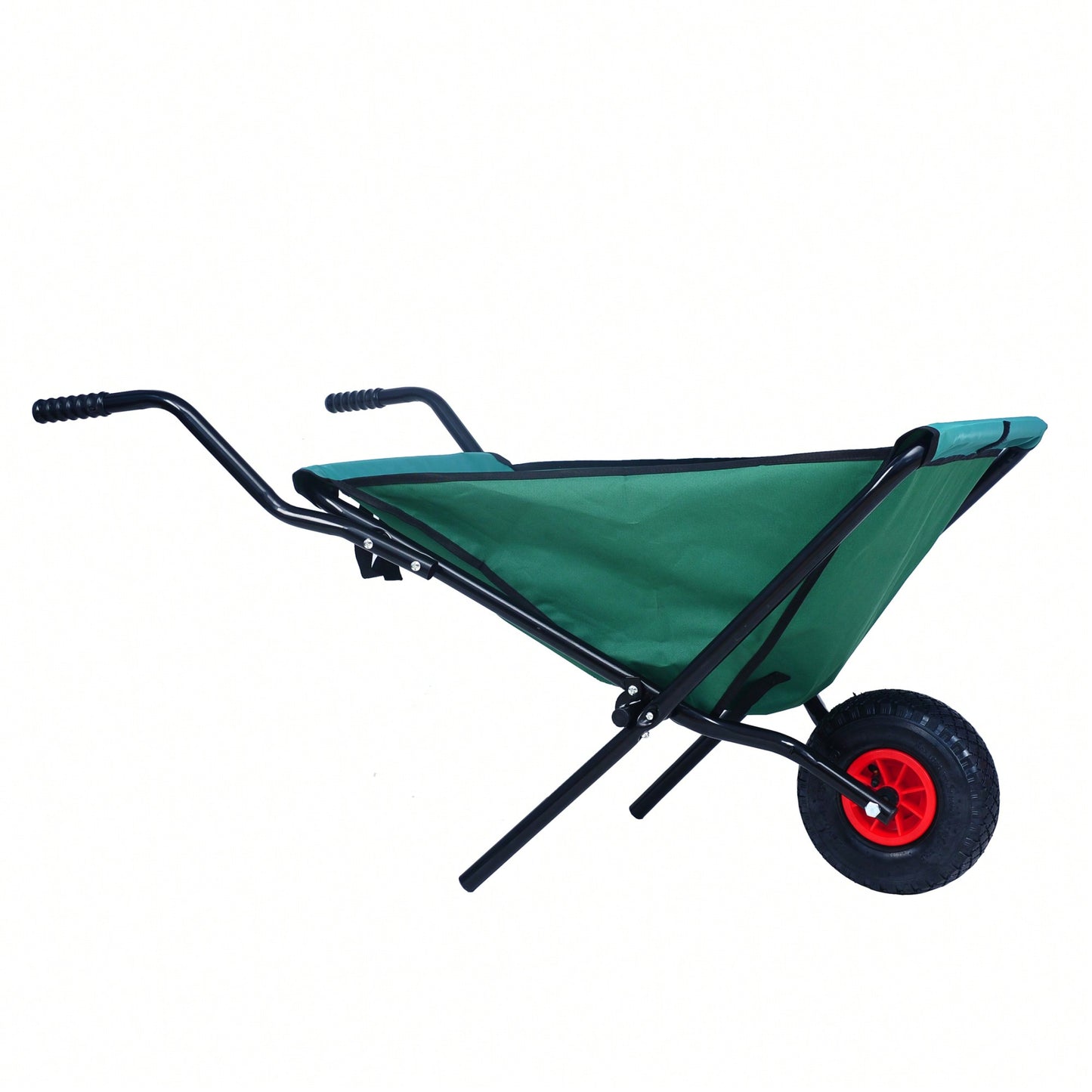 Heavy Duty Collapsible Wheelbarrow 176 Lb Capacity Lightweight Garden Cart with 10 Inch Pneumatic Tire for Yard Work and Gardening