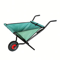 Heavy Duty Collapsible Wheelbarrow 176 Lb Capacity Lightweight Garden Cart with 10 Inch Pneumatic Tire for Yard Work and Gardening