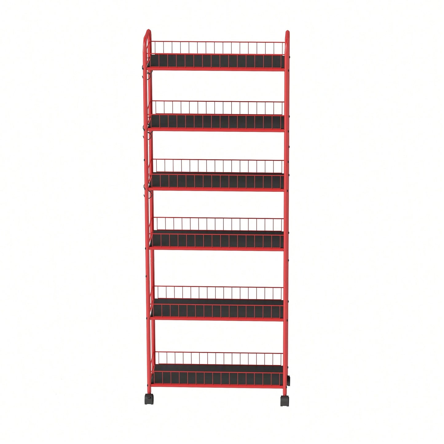 6 Tier Slim Rolling Storage Cart With Wheels Mobile Shelving Unit For Kitchen Bathroom Office Laundry Narrow Spaces