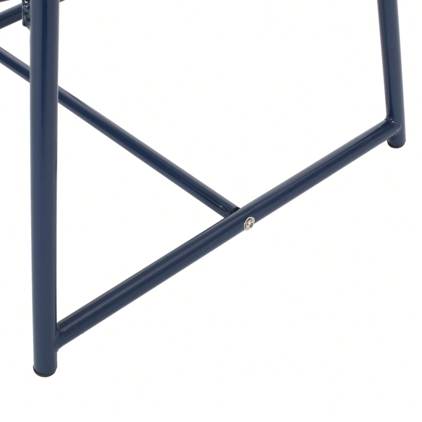 Iron Outdoor Side Table With Mesh Top And Modern Sled Base Design