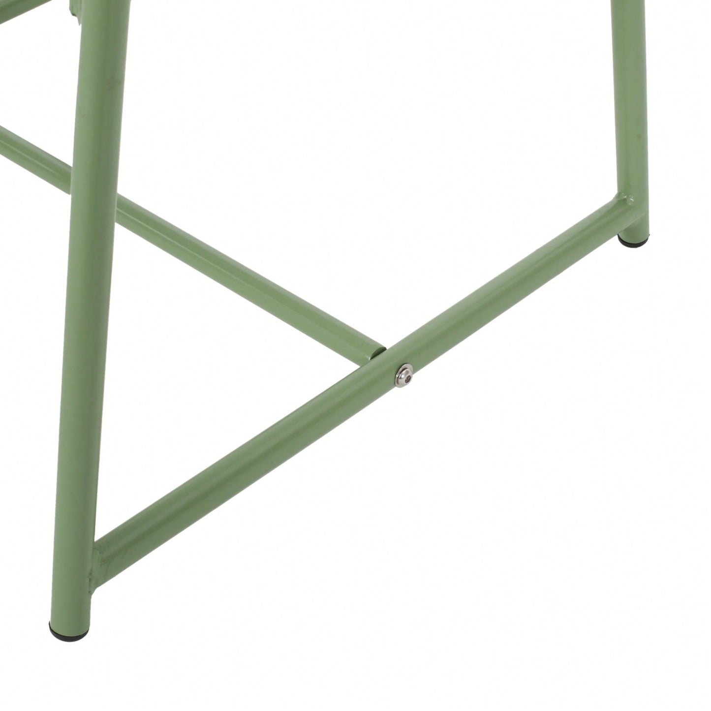 Iron Outdoor Side Table With Mesh Top And Modern Sled Base Design