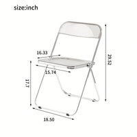 Transparent Stackable Folding Chair With Acrylic Seat And Chrome Frame For Versatile Indoor And Outdoor Use