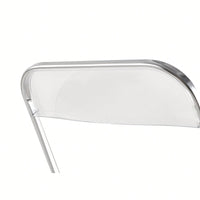 Transparent Stackable Folding Chair With Acrylic Seat And Chrome Frame For Versatile Indoor And Outdoor Use