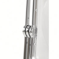 Transparent Stackable Folding Chair With Acrylic Seat And Chrome Frame For Versatile Indoor And Outdoor Use