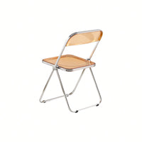 Transparent Stackable Folding Chair With Acrylic Seat And Chrome Frame For Versatile Indoor And Outdoor Use